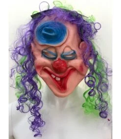 MASCHERA CLOWN HORROR VIOLA VERDE