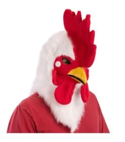 Maschera Gallo Lusso In Peluche Mandibola Mobile