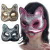 MASCHERA GATTO IN CARTAPESTA 3 Colori Assortiti -Pelatelli maschera gatto in cartapesta 3 colori assortiti
