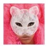 MASCHERA GATTO IN PIZZO BIANCA -Pelatelli maschera gatto in pizzo bianca
