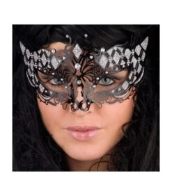 MASCHERA IN METALLO CON STRASS