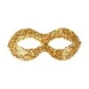MASCHERA IN PLASTICA CON PAILLETTES ORO -Pelatelli maschera in plastica con paillettes oro