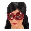 MASCHERA IN PLASTICA CON PAILLETTES ROSSE -Pelatelli maschera in plastica con paillettes rosse