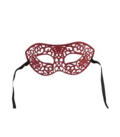 MASCHERA IN PLASTICA INTAGLIATA ROSSA -Pelatelli maschera in plastica intagliata rossa 1
