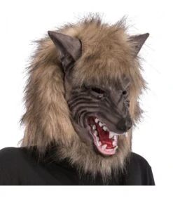 Maschera Lupo In Fingomma Pelliccia