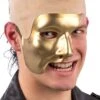 Maschera Mezzo Viso Oro In Plastica