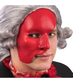 Maschera Mezzo Viso Rossa In Plastica