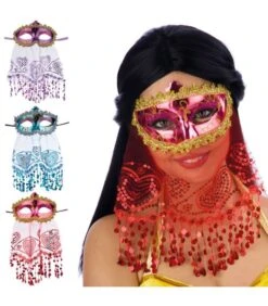 Maschera Odalisca In Plastica Rigida Cav.