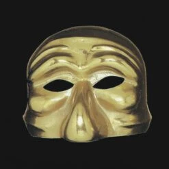 MASCHERA PULCINELLA METALLIZZATO ORO