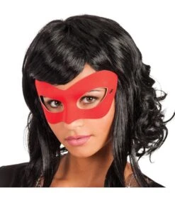 Maschera Rossa In Tessuto Cav.