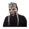 MASCHERA SCHELETRO CON CORONA IN LATTICE CON CAPPUCCIO -Pelatelli maschera scheletro con corona in lattice con cappuccio