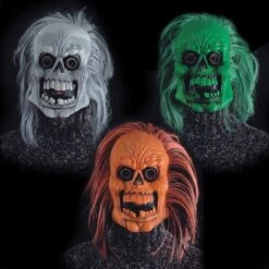 MASCHERA TESCHIO IN FINGOMMA Con Capelli 3 COLORI ASS.