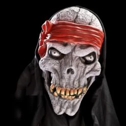 MASCHERA TESCHIO PIRATA IN FINGOMMA Con CAPPUCCIO