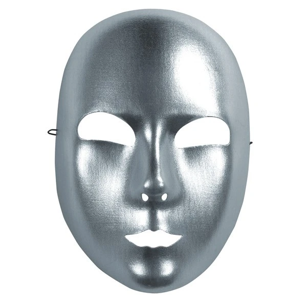 MASCHERA VISO ARGENTO IN TESSUTO 3 MASCHERA VISO ARGENTO IN TESSUTO