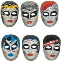 MASCHERA VISO FANTASIA 6 MODELLI ASSORTITI