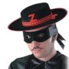 MASCHERA ZORRO SCAMOSCIATA NERA CON FASCE -Pelatelli maschera zorro scamosciata nera con fasce