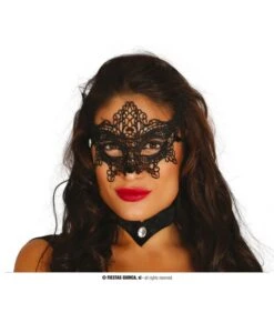 Mascherina Nera Ricamata