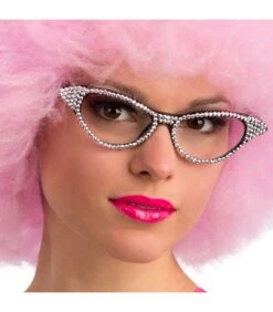 Occhiali Strass Argento