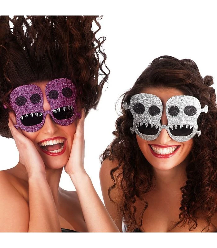 Occhiali Teschio Glitter Col.ass. 3 Occhiali Teschio Glitter Col.ass.