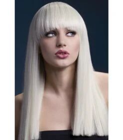 PARRUCCA ALEXIA BIONDA, LUNGA LISCIA CON FRANGIA