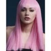 PARRUCCA ALEXIA ROSA, LUNGA CON FRANGIA -Pelatelli parrucca alexia rosa lunga con frangia