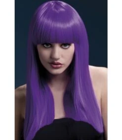 PARRUCCA ALEXIA VIOLA, LUNGA CON FRANGIA