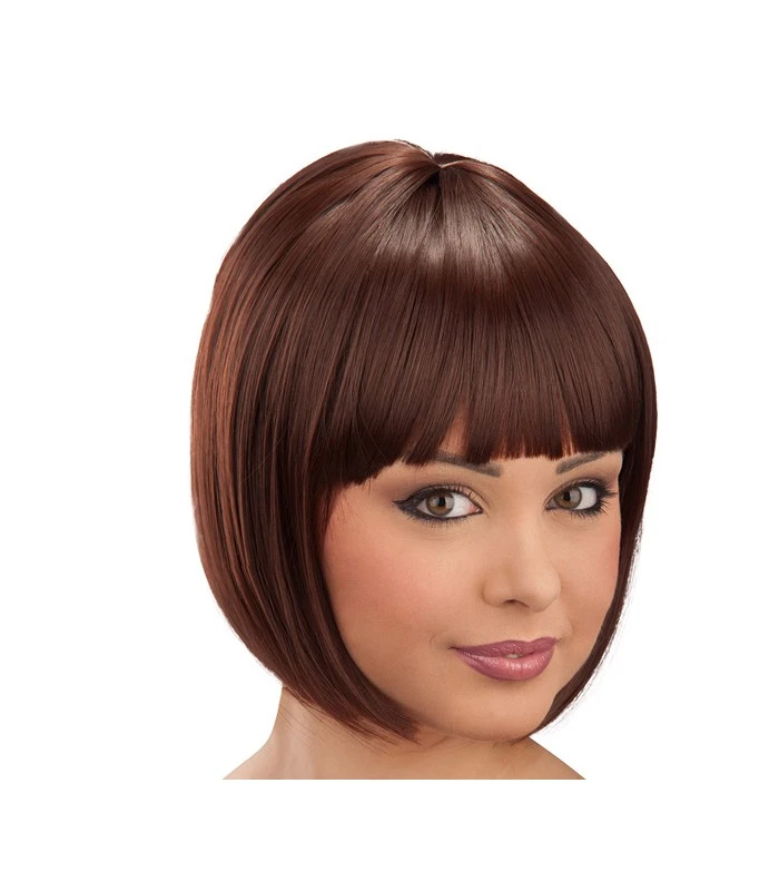 PARRUCCA CASCHETTO CASTANA (EFFETTO NATURALE) PVC 3 PARRUCCA CASCHETTO CASTANA (EFFETTO NATURALE) PVC
