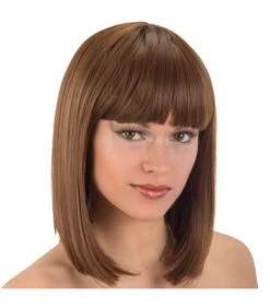 Parrucca Castana Caschetto Lungo Effetto Naturale