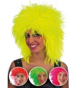 PARRUCCA DISCO DANCE FLUORESCENTE COLORI ASSORTITI