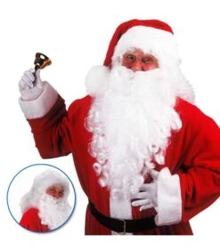 Parrucca E Barba Gigante Bianca Lusso L.cm. 50 Ca.