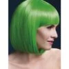 PARRUCCA ELISE NEON VERDE CORTA CON FRANGIA -Pelatelli parrucca elise neon verde corta con frangia