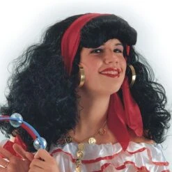 PARRUCCA GITANA Con FASCIA E ORECCHINI