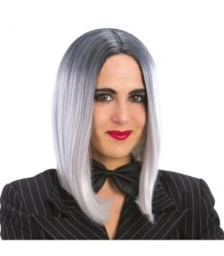 Parrucca Grigia Degrade' Liscia Lunga (effetto Naturale)