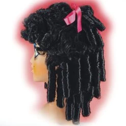 Parrucca Nera Con Boccoli