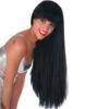 Parrucca Nera Lunghissima Con Frangia -Pelatelli parrucca nera lunghissima con frangia