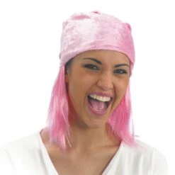 PARRUCCA ROSA Con BANDANA