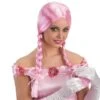 PARRUCCA ROSA Con Trecce -Pelatelli parrucca rosa con trecce
