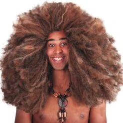 Parrucca Super Africa Caffe' Cm.70 (gr. 400 Ca.)