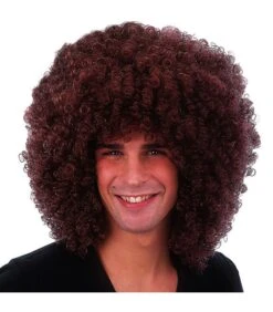 Parrucca Super Ricciolona Castana (gr. 190 Ca.)