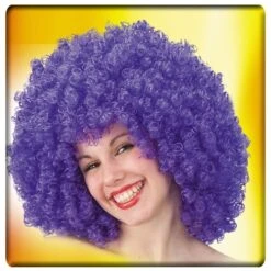 Parrucca Super Ricciolona Viola (gr.190 Ca.)