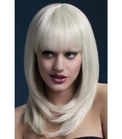 PARRUCCA TANJA BIONDA, LUNGA MOSSA CON FRANGIA