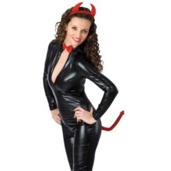 SET DIAVOLESSA (CERCHIETTO CON CORNA, PAPILLON E CODA)