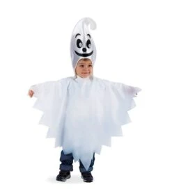 Set Fantasmino Bimbo (mantellino In Taffetas L.cm.60 Ca. E Cappuccio)