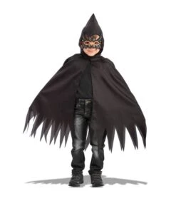 Set Ragnetto (mantello Cappuccio L. Cm. 70 Ca. E Maschera In Eva)