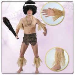 SET SELVAGGIO (2 BRACCIALI E 2 GAMBALI IN RAFIA) .