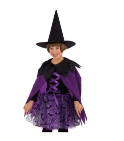 Set Strega Viola Bimba (mantello E Cappello)