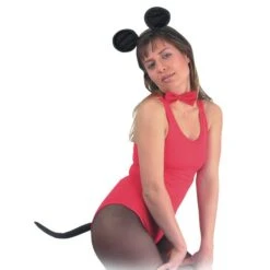 SET TRAVESTIMENTO TOPOLINA (CERCHIETTO Con ORECCHIE, CODA E PAPILLON)