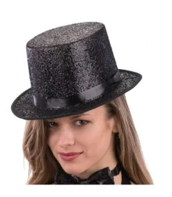 Tuba Nera In Tessuto Lurex H. Cm. 12 Ca. (TG. 58)