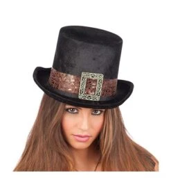 TUBA STEAMPUNK IN VELLUTO NERO