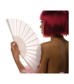 VENTAGLIO IN TESSUTO BIANCO